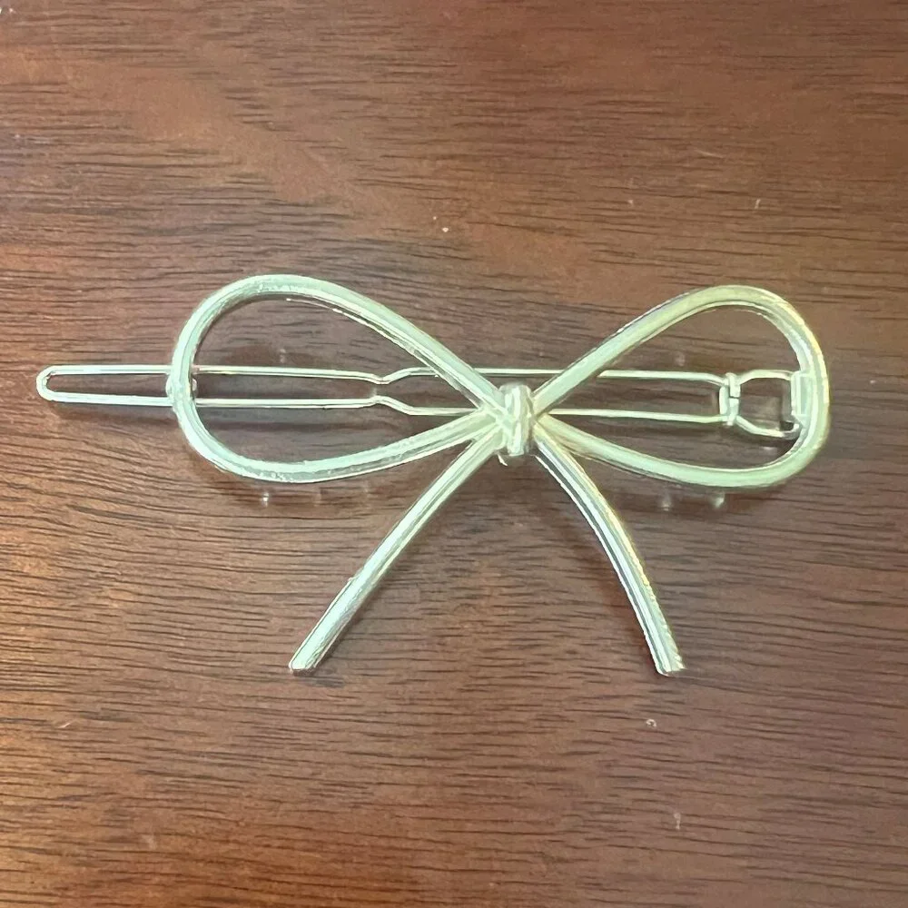 Rapunzel Gold Bow Hair Clip Pin